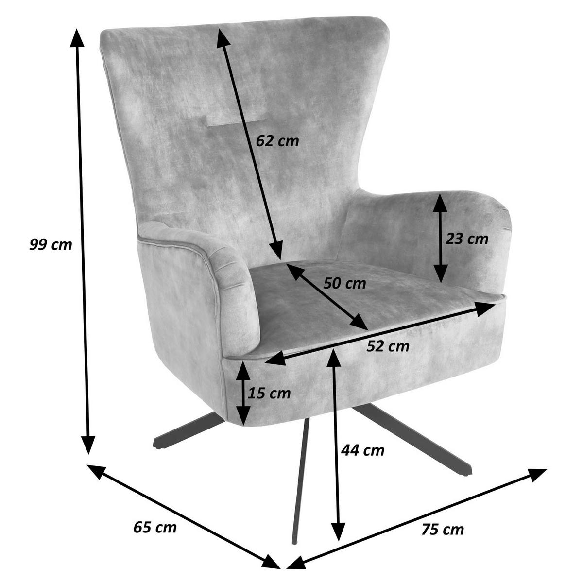 LOUNGE-SESSEL Braun - Braun, Textil (75/99/65cm) - MCW