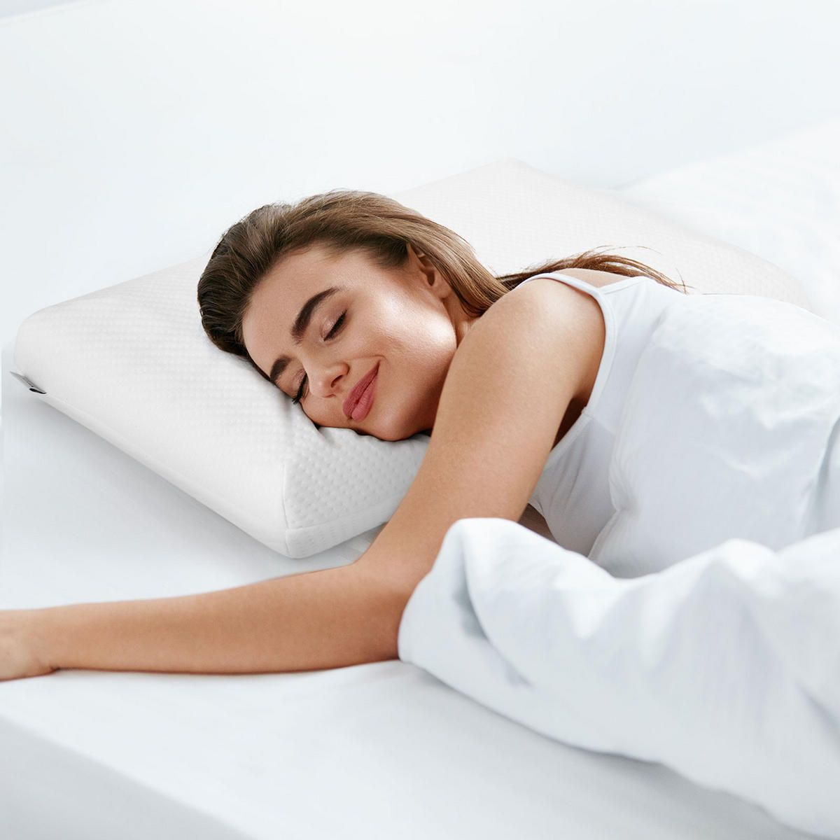 KOPFKISSEN 2er-Set Weiß - Weiß, Textil (40/60cm) - COSTWAY