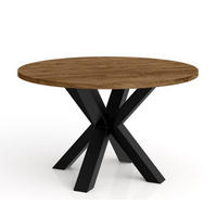 TISCH Braun Lefkas Eiche Metallgestell Rund 90 cm - Braun, Holzwerkstoff (90/90/45cm) - Sepro Meble