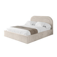 POLSTERBETT mit Bettkasten und Lattenrost, Boxbett ohne Matratze - LERAY 120x200 Beige - Beige, Holzwerkstoff/Textil (120/200cm) - ALTDECOR