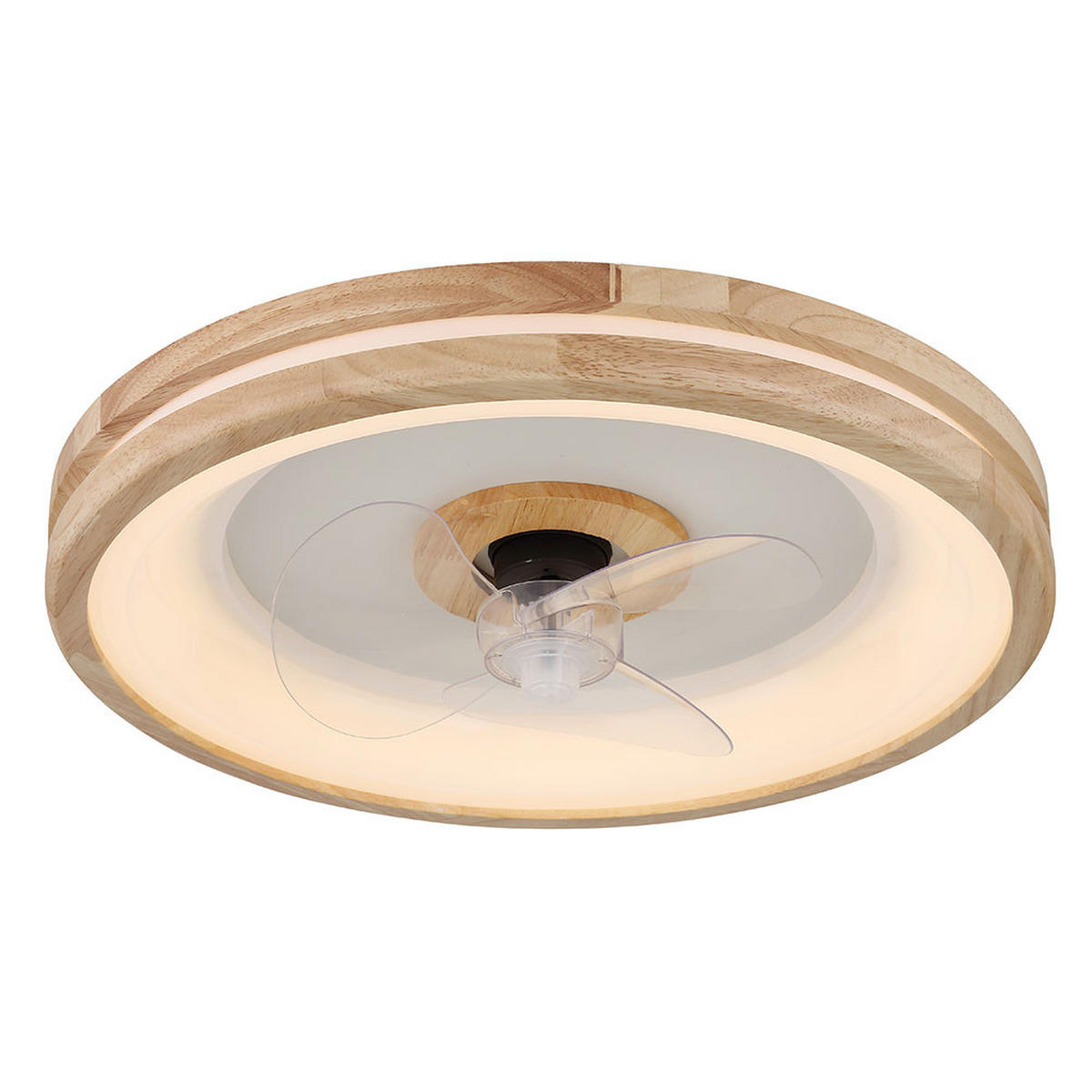 LED DECKENLEUCHTE Braun Holzoptik - Braun, Holz (50/50/12.5cm) - Globo Lighting