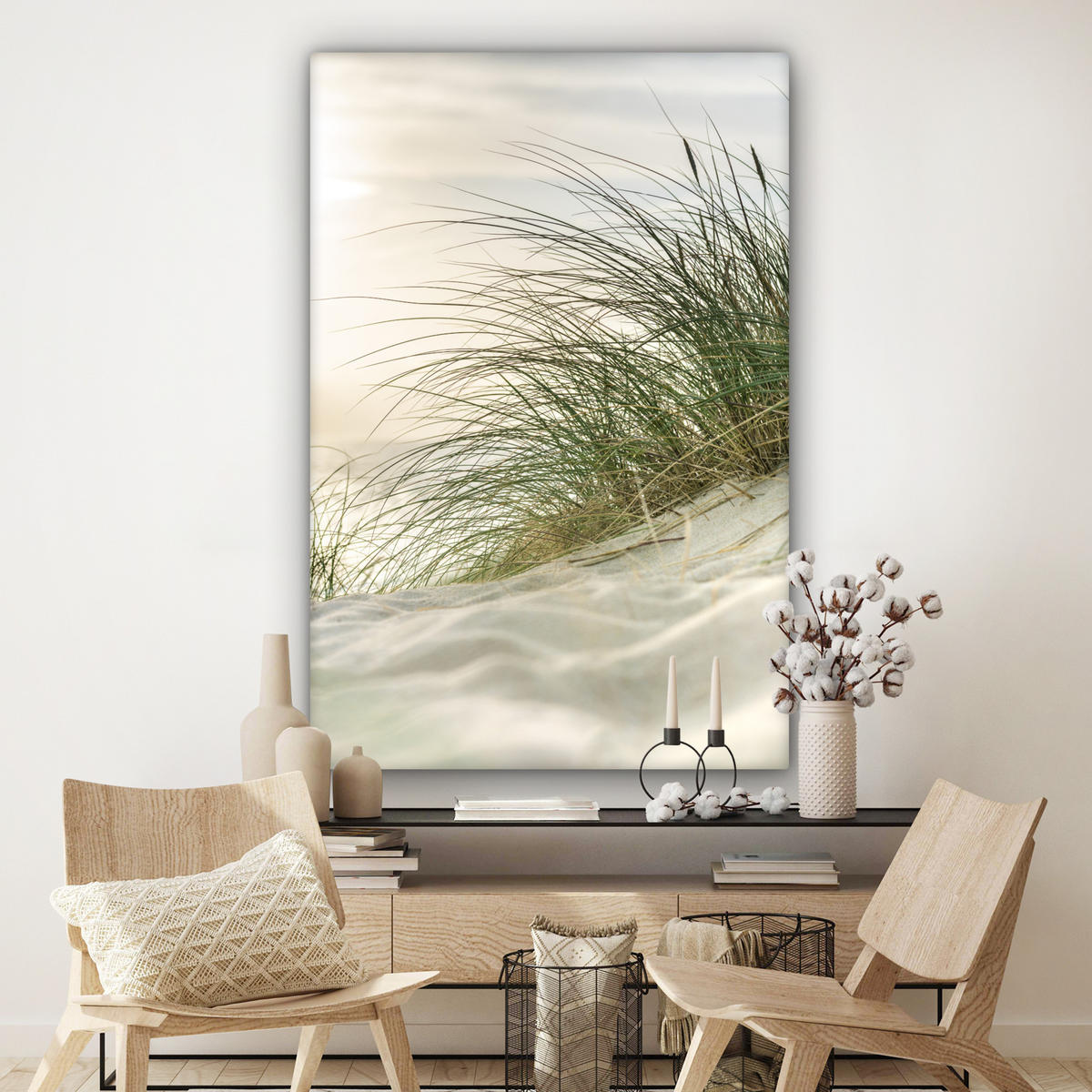 SLIKA NA PLATNU Dine 90x140 cm - krem, tekstil (90/140cm) - MuchoWow