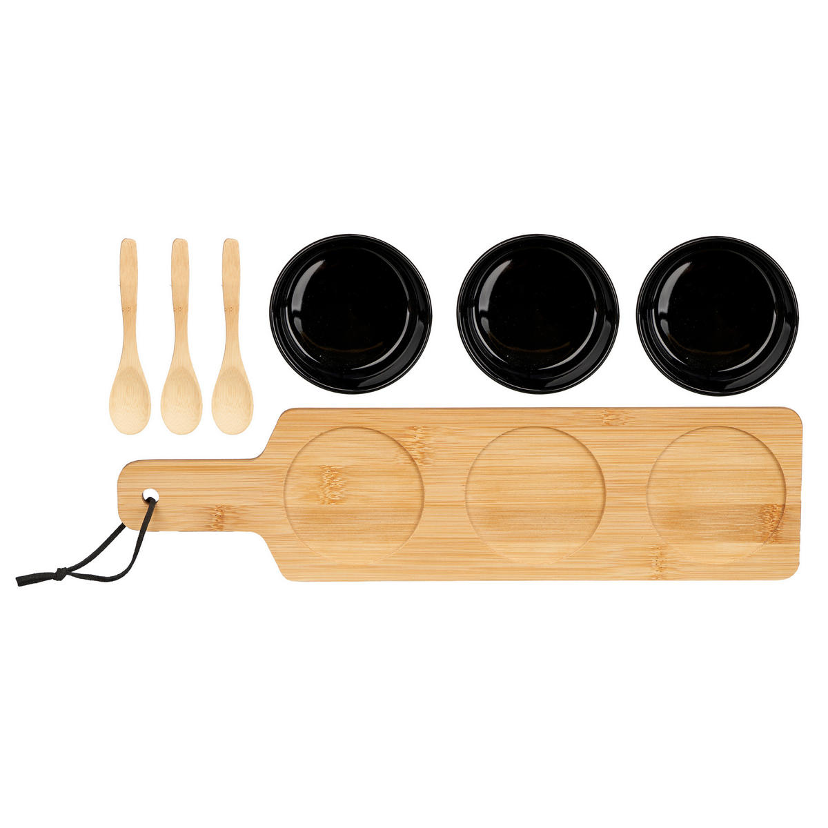 SCHALEN für Snacks Bumy Schwarz 39/10,5/6 cm - Schwarz, Keramik (10.5/6/39cm) - Kinvara