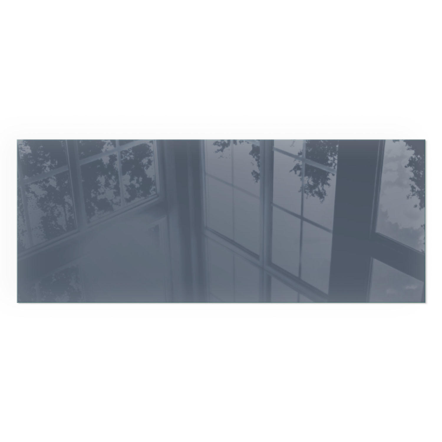 GLASPLATTE für Kamin 125x50 cm - Dunkelblau, Glas (125/50/0.4cm) - TULUP