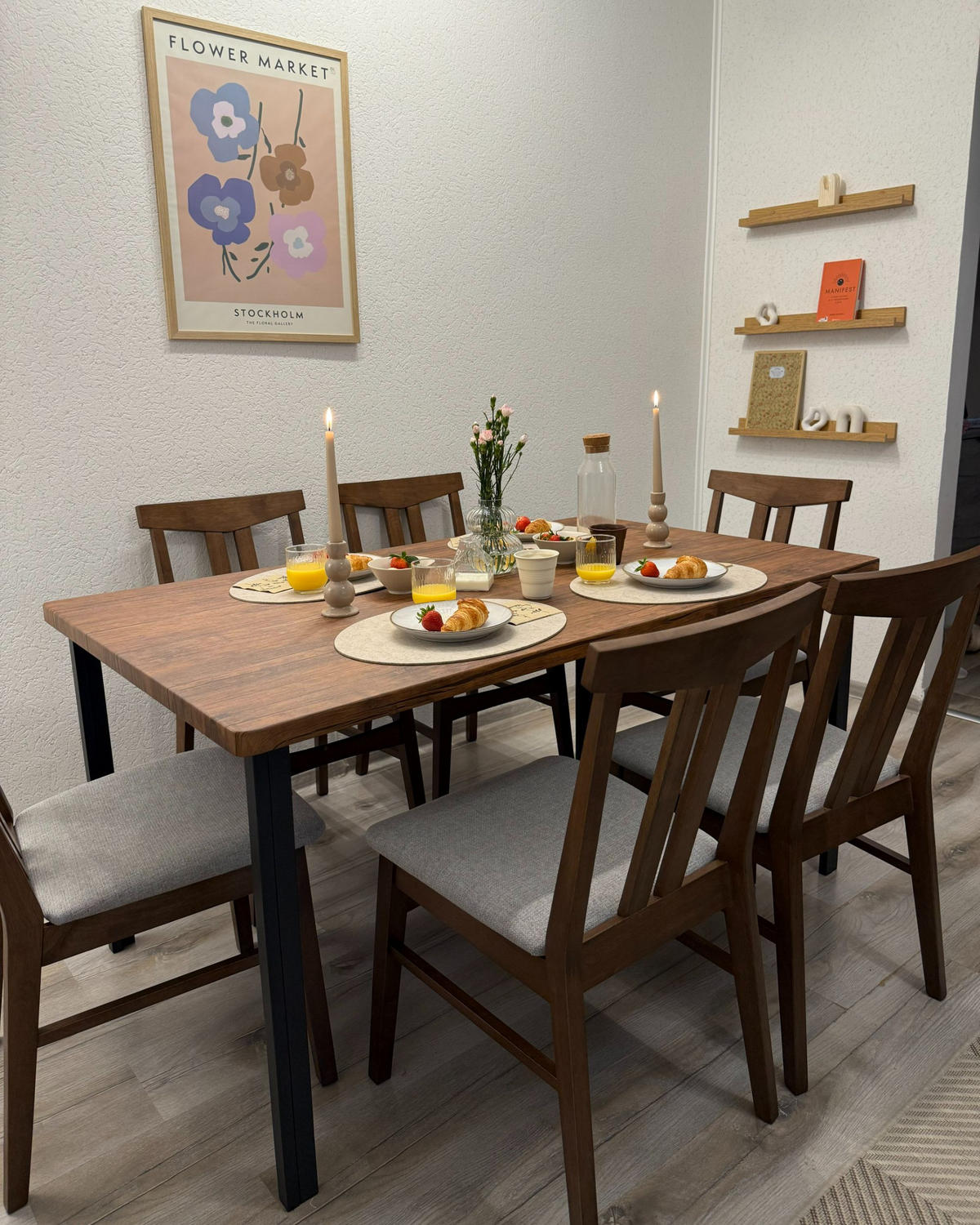 MASĂ DE SUFRAGERIE 150/90/75 cm neagră, maro închisă dreptunghiulară Laredo - negru, compozit lemnos (150/90/75cm) - Beliani