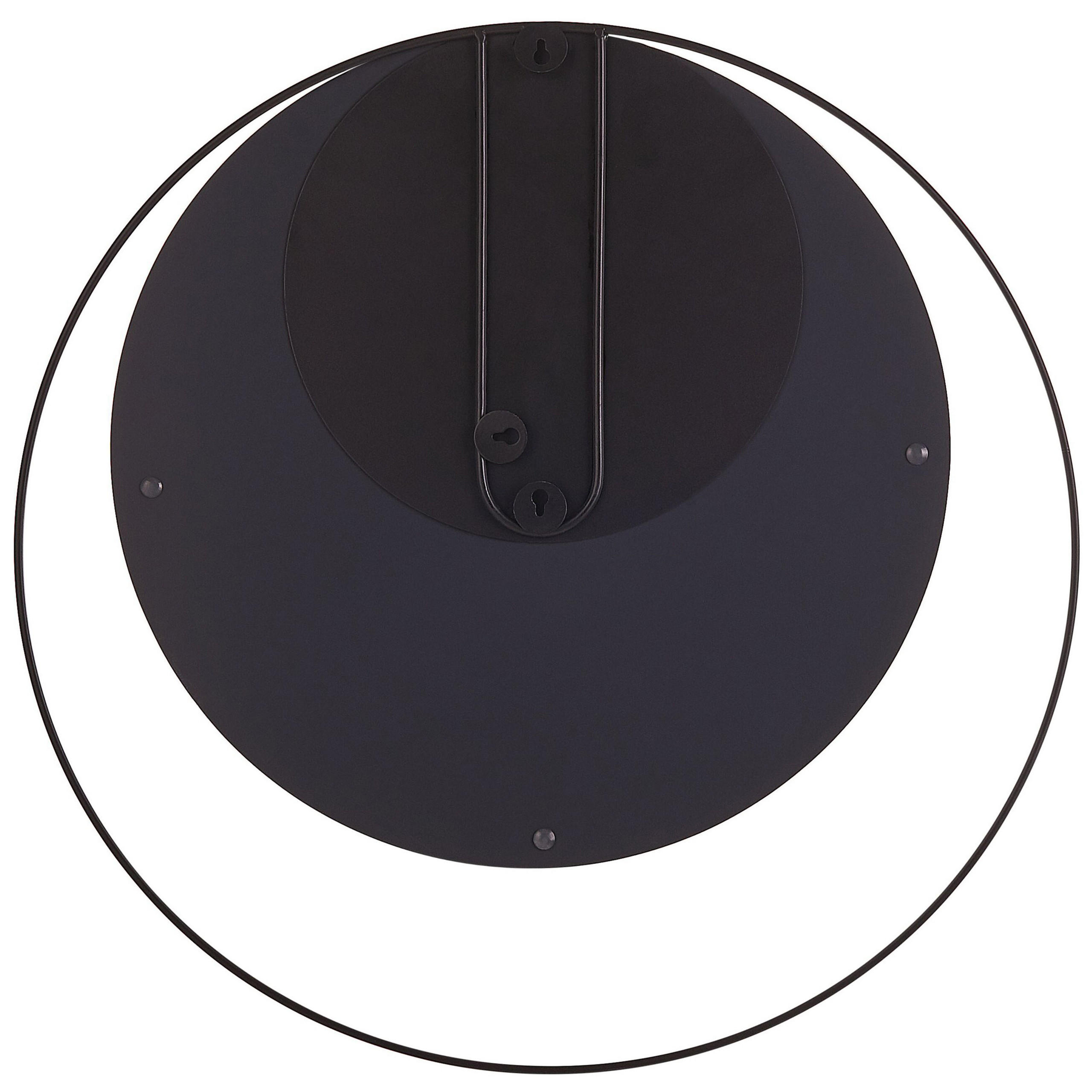 WANDSPIEGEL schwarz 50 cm Agde - Schwarz, Metall (50/50/10cm) - Beliani