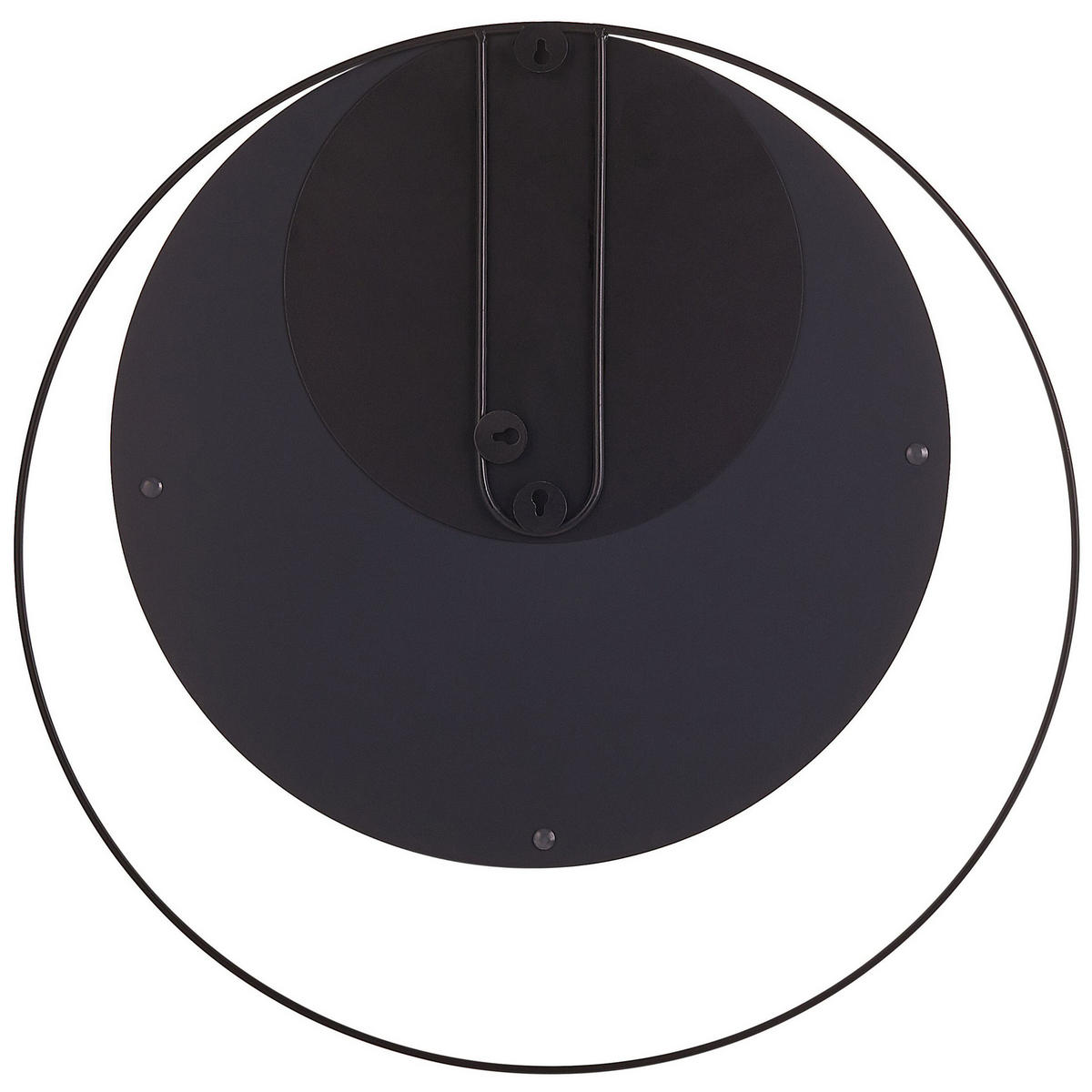 WANDSPIEGEL schwarz 50 cm Agde - Schwarz, Metall (50/50/10cm) - Beliani