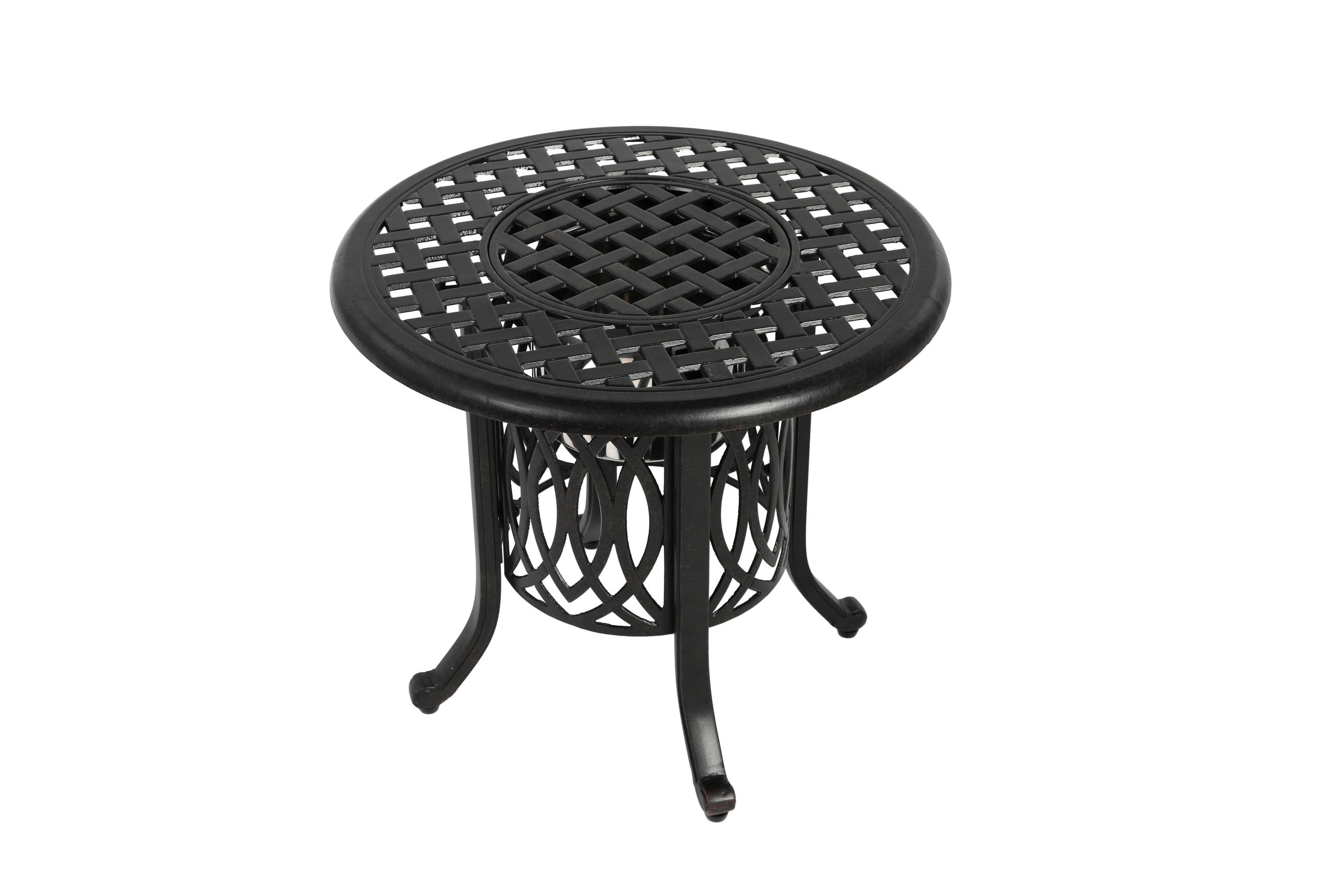 GARTEN BEISTELLTISCH Aluminium Bronze - Braun, Metall (55/55/49cm) - ComfortXL