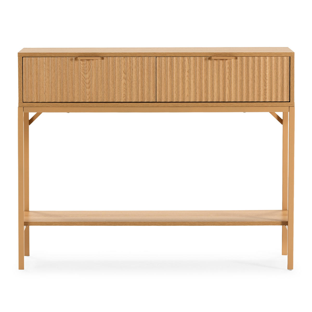 KONSOLENTISCH Lluvia 2 schubladen Eiche-Optik - Honigeiche, Holzwerkstoff (30/100/80cm) - VS Venta-stock