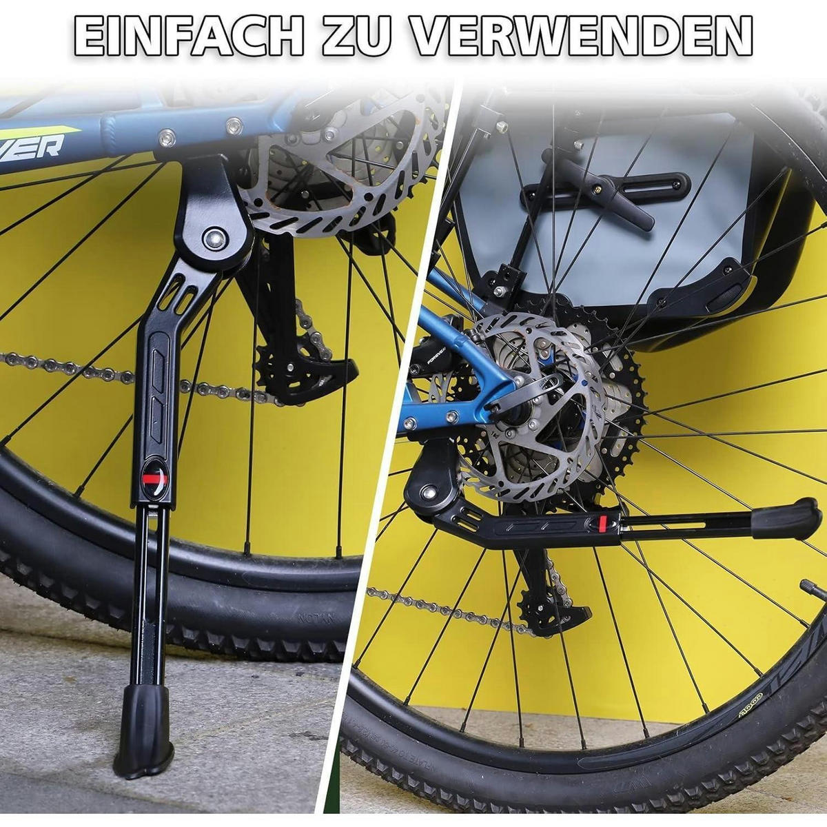 FAHRRADSTÄNDER Aluminium für 24-29 Zoll Fahrräder - Silberfarben, Metall (7.8/5.5/34.5cm)