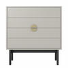 KOMMODE Stoon Grau-Beige 85,5 cm - Greige/Goldfarben, Holzwerkstoff/Metall (85.5/93/38cm) - Selsey