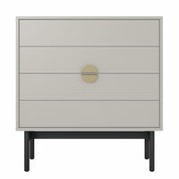 KOMMODE Stoon Grau-Beige 85,5 cm - Greige/Goldfarben, Holzwerkstoff/Metall (85.5/93/38cm) - Selsey