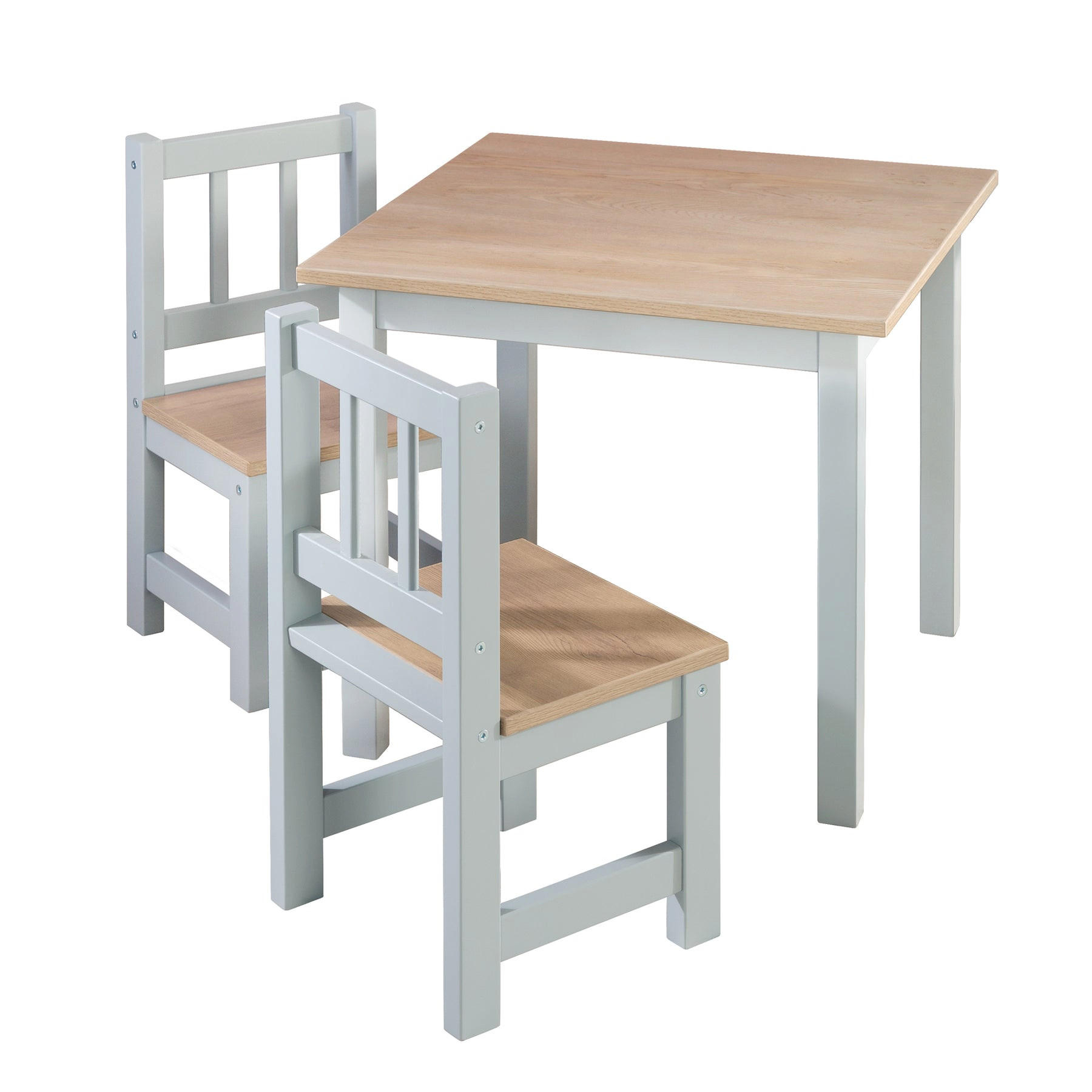 KINDERSITZGRUPPE Woody - Taupe/Sonoma Eiche, Holzwerkstoff (56/49/56cm) - Roba
