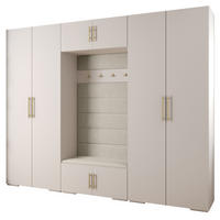 GARDEROBEN-SET 236,7/300/47 - Goldfarben/Schwarz, Holz/Kunststoff (300/236.7/47cm) - Abiks Möbel