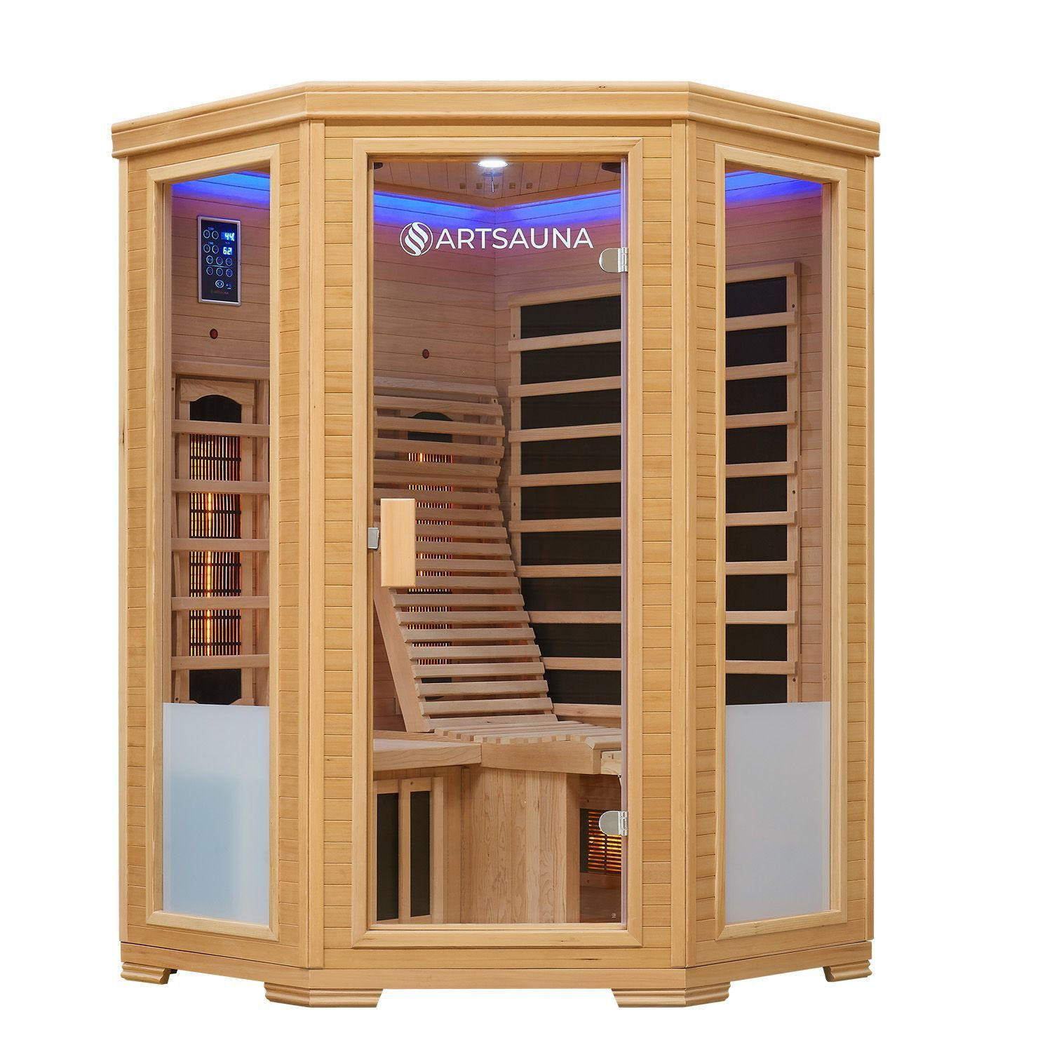 INFRAROTKABINE Aalborg mit Dual Technologie & Hemlockholz - Naturfarben, Holz (120/190/120cm) - Artsauna