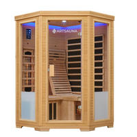 INFRAROTKABINE Aalborg mit Dual Technologie & Hemlockholz - Naturfarben, Holz (120/190/120cm) - Artsauna