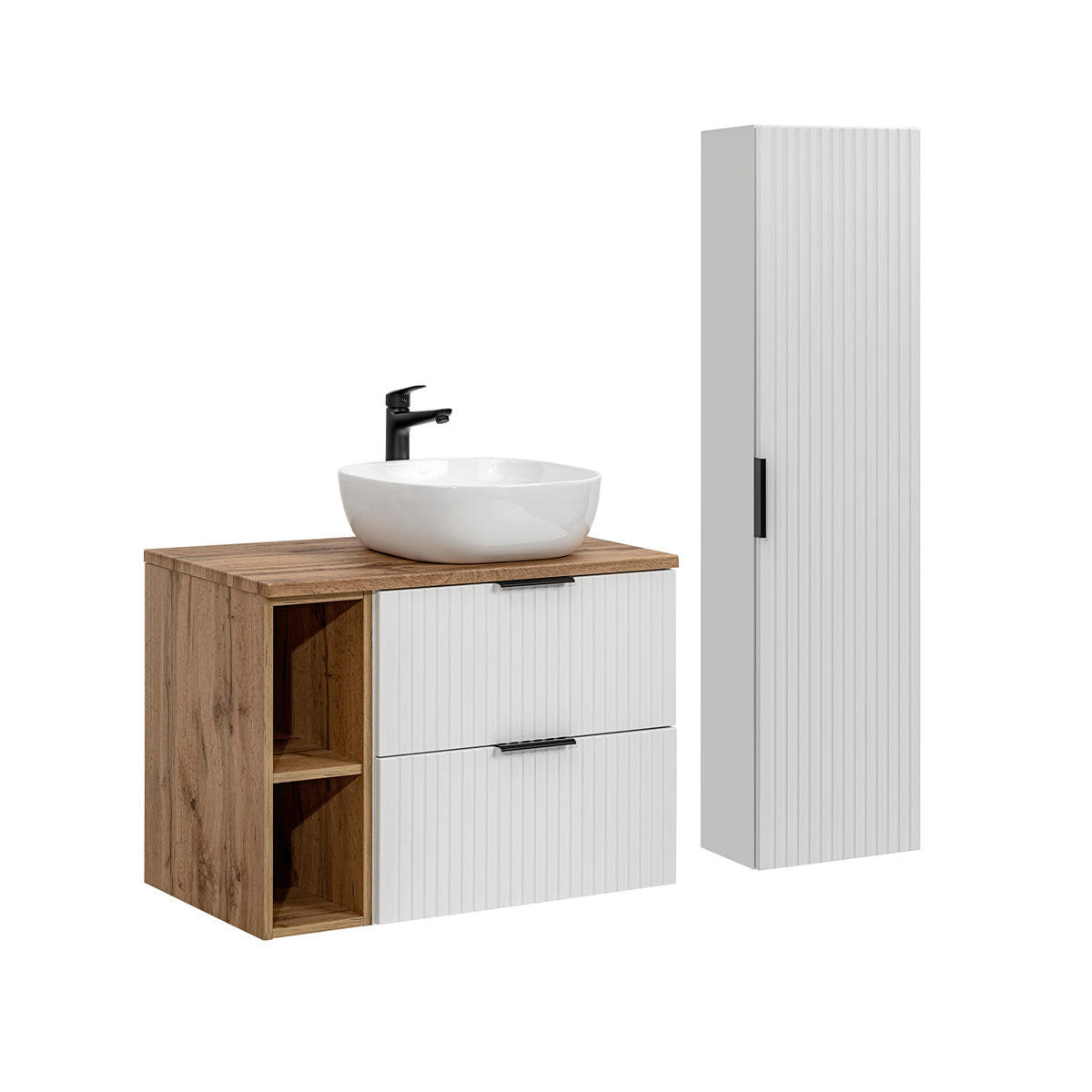Petits-meubles KOUPELNOVÝ NÁBYTEK 80.6cm Adriel 2er-Set Bílá