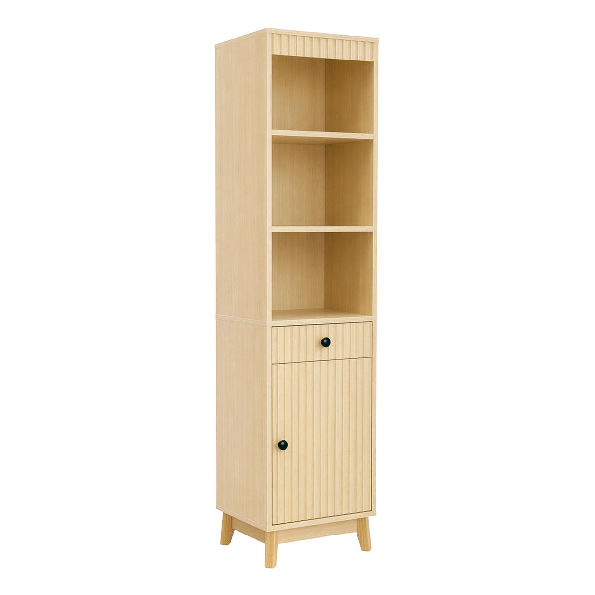 HOCHSCHRANK 40/36/172 cm Weiß mit 1 Schubladen und Soft-Close-Scharniere - Weiß, Holz/Holzwerkstoff (36/172/40cm) - Oxeza