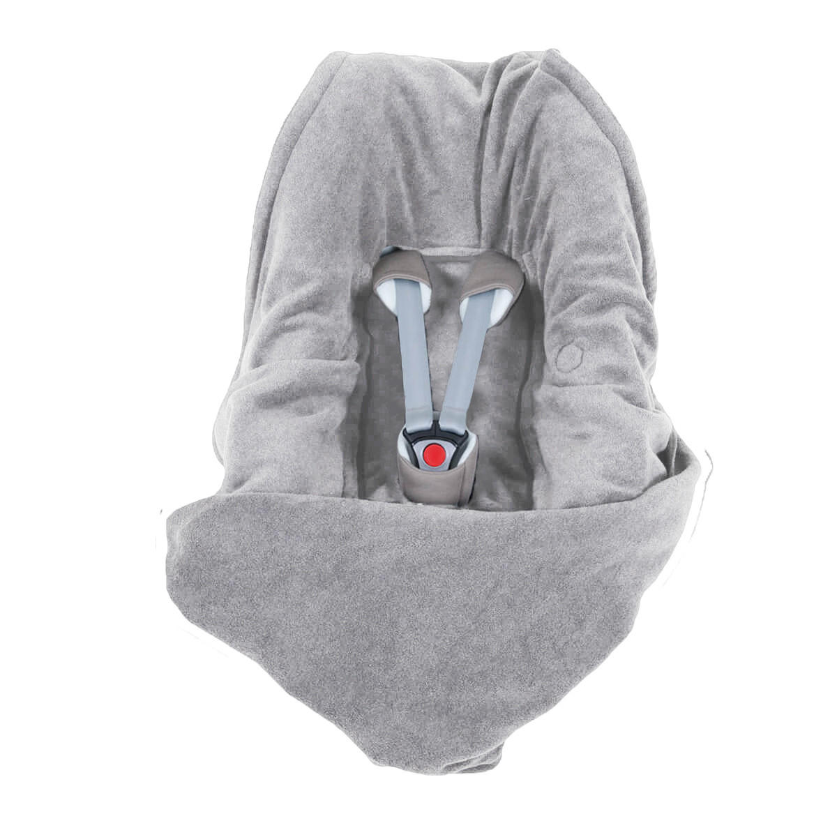 BABYDECKE Fleece Einschlagdecke für Autositz und Kinderwagen - Grau, Textil (80/1/80cm) - Hoppediz