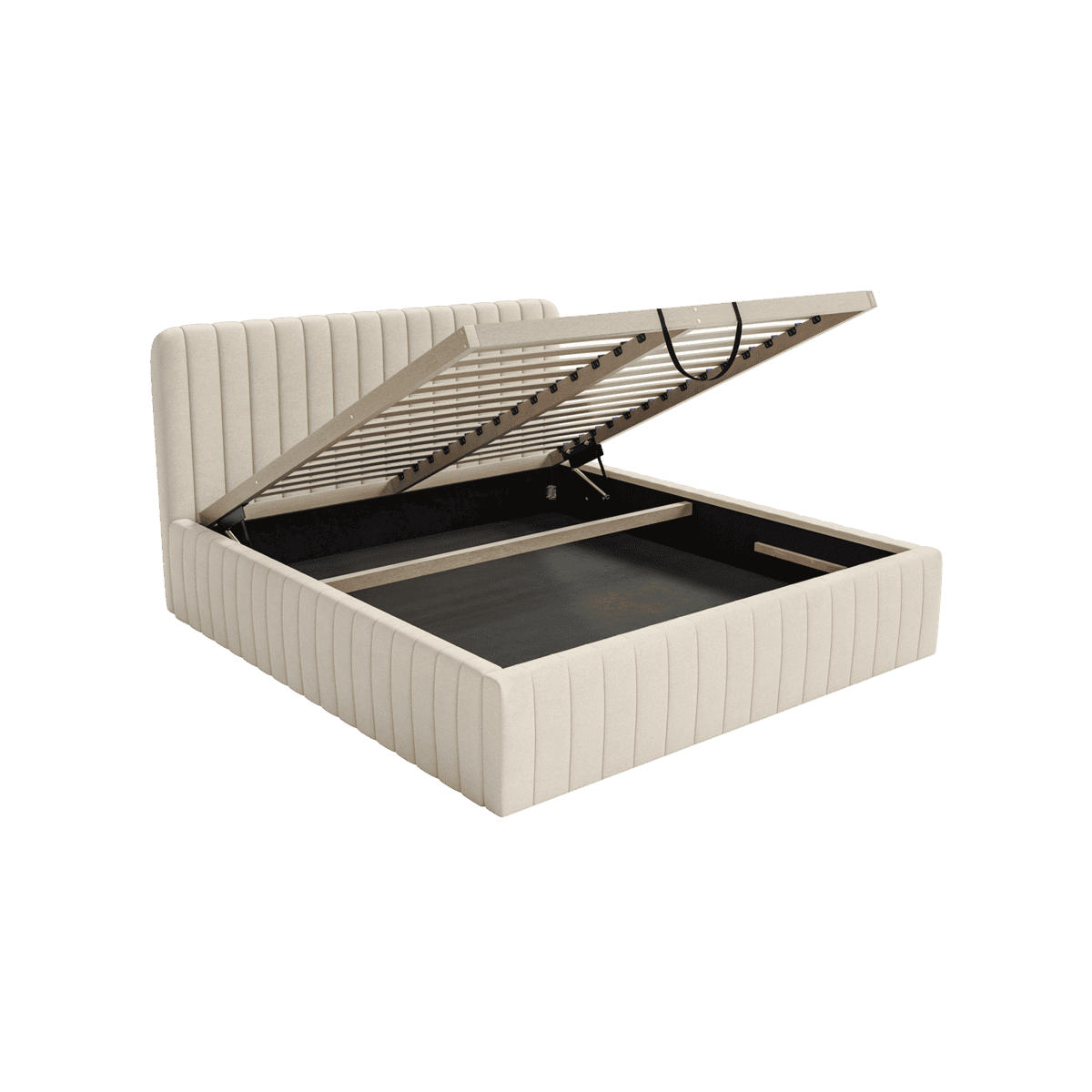 POLSTERBETT Orasi 160x200 cm, Ecru - Beige, Textil (200/160cm) - Fedve