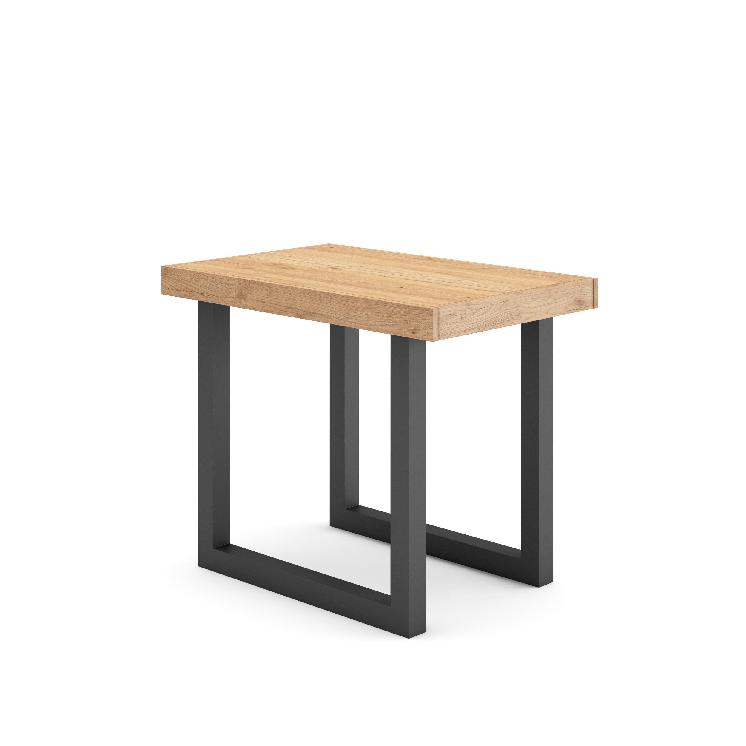 KONSOLENTISCH ausziehbar 58 bis 302cm, für 14 Gäste, eiche, 90/58/73cm - Eichefarben, Holzwerkstoff (90/302/73cm) - Skraut Home