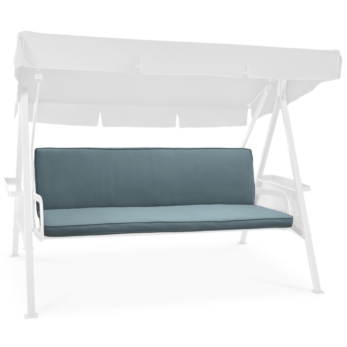 AUFLAGE für Hollywoodschaukel Loft HS 180x50cm Taubenblau - Blaugrau, Textil (100/180cm) - Beautissu 