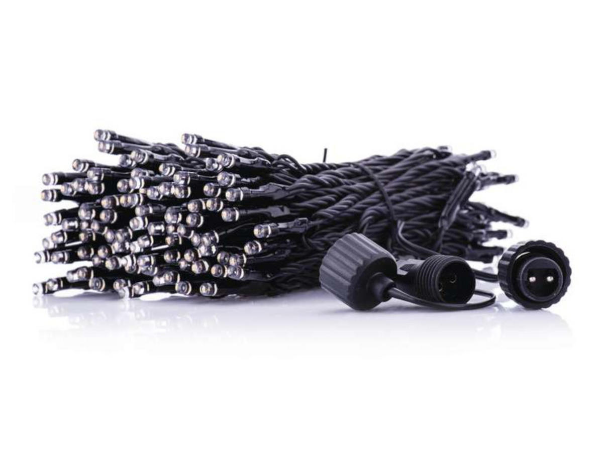 LED-LICHTERKETTE mit Lichtvorhang WARMWEISS 2,5 × 0,9 m - STANDARD - koppelbar - Gelb/Weiß, Kunststoff (250cm) - LAALU