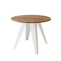 ESSTISCH ausziehbar auf MDF, Lefkas Eiche - Dunkelbraun/Weiß, Holzwerkstoff (90/90/76cm) - Idohome