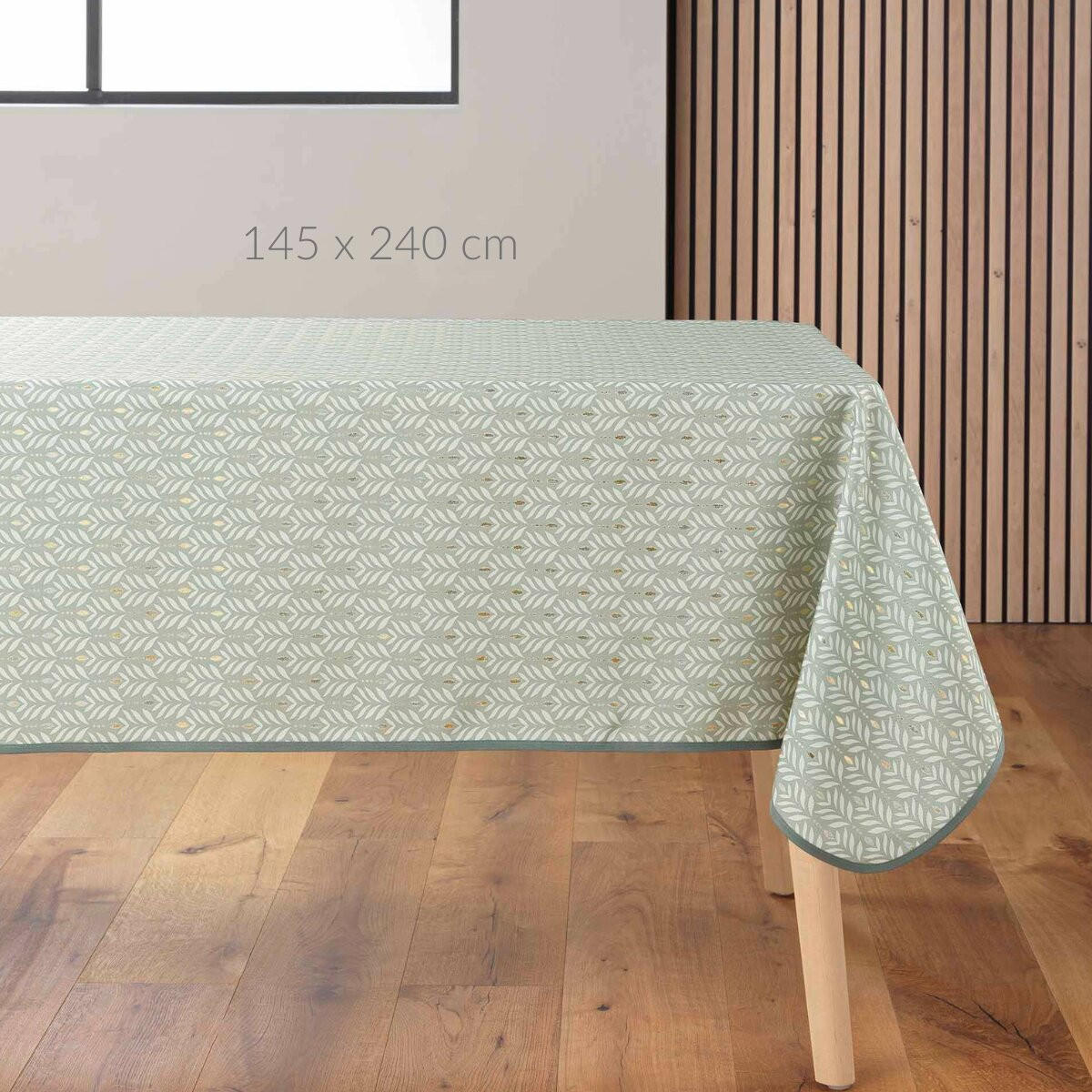 TISCHDECKE Glänzendes Muster 145/240 cm - Grün, Textil (145cm) - Douceur d´intérieur