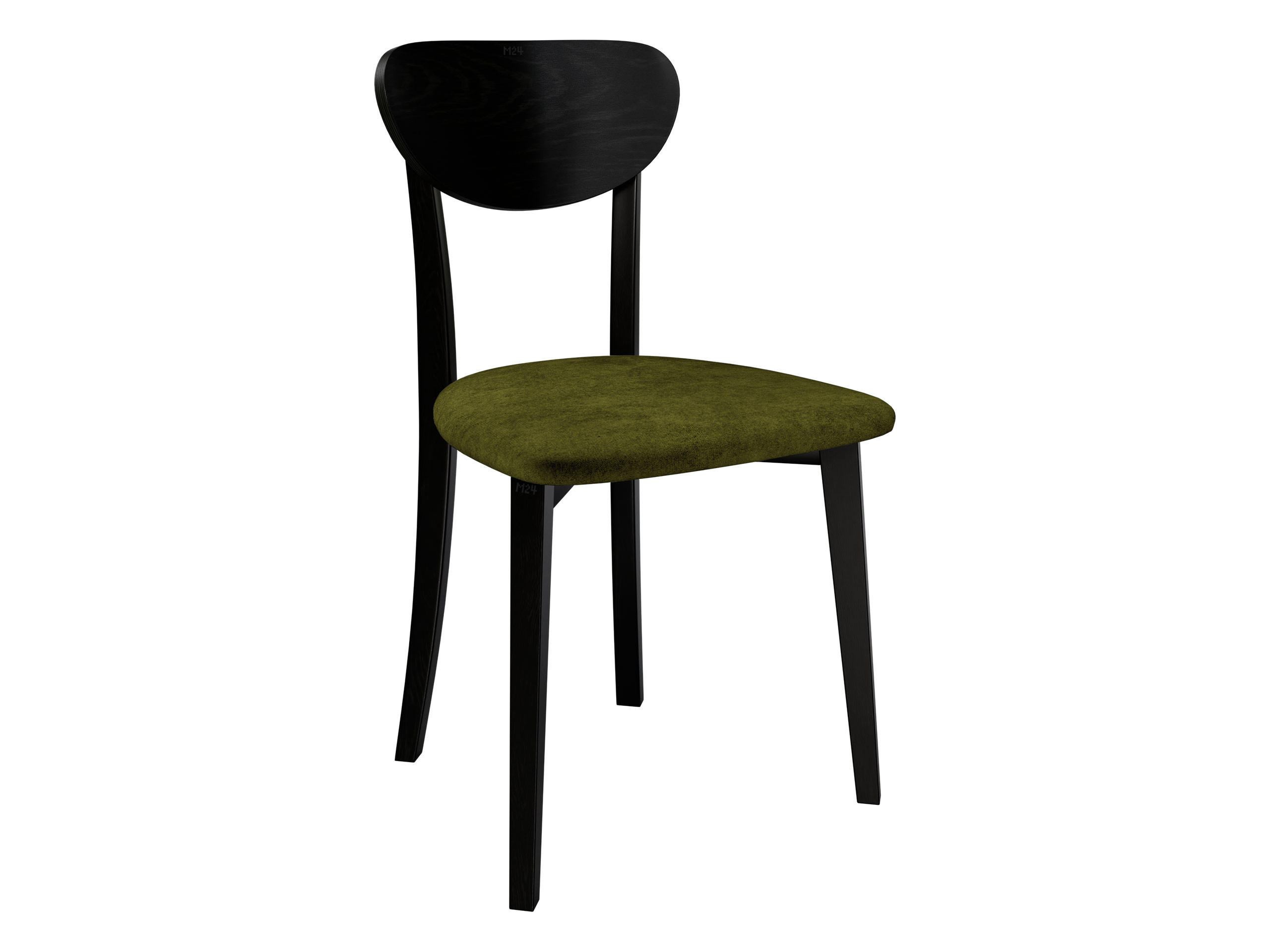 ESSZIMMERSTUHL Hugo VII - Schwarz/Grün, Holz/Textil (47/86/48cm) - MIRJAN24