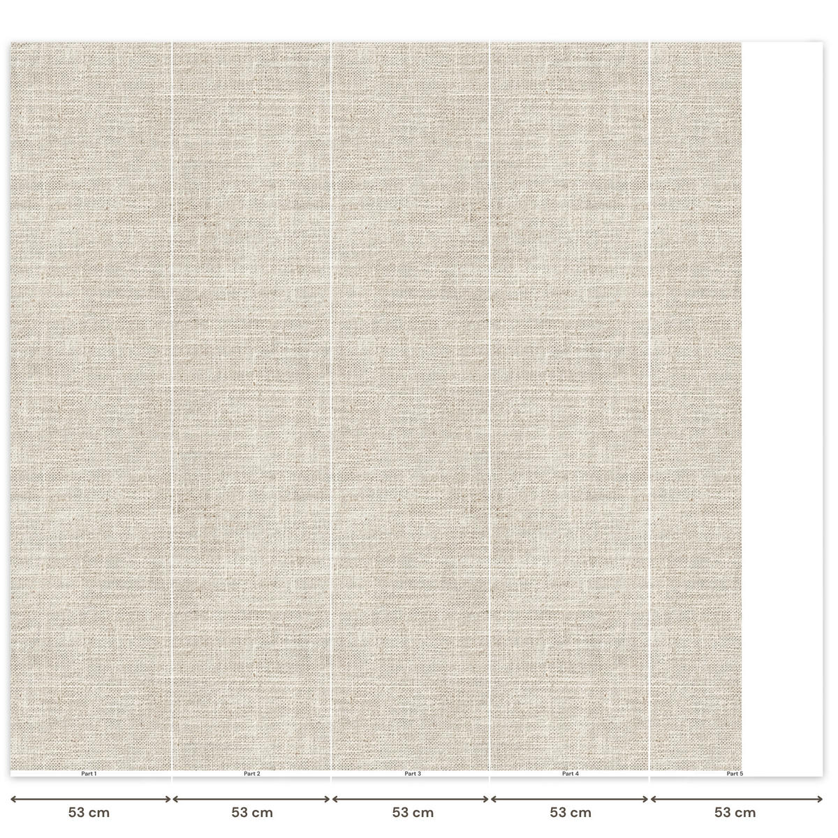 TAPETE - Leinen - Textur - Beige - 240x240 cm - Creme, Papier (240/240cm) - OnlyWow