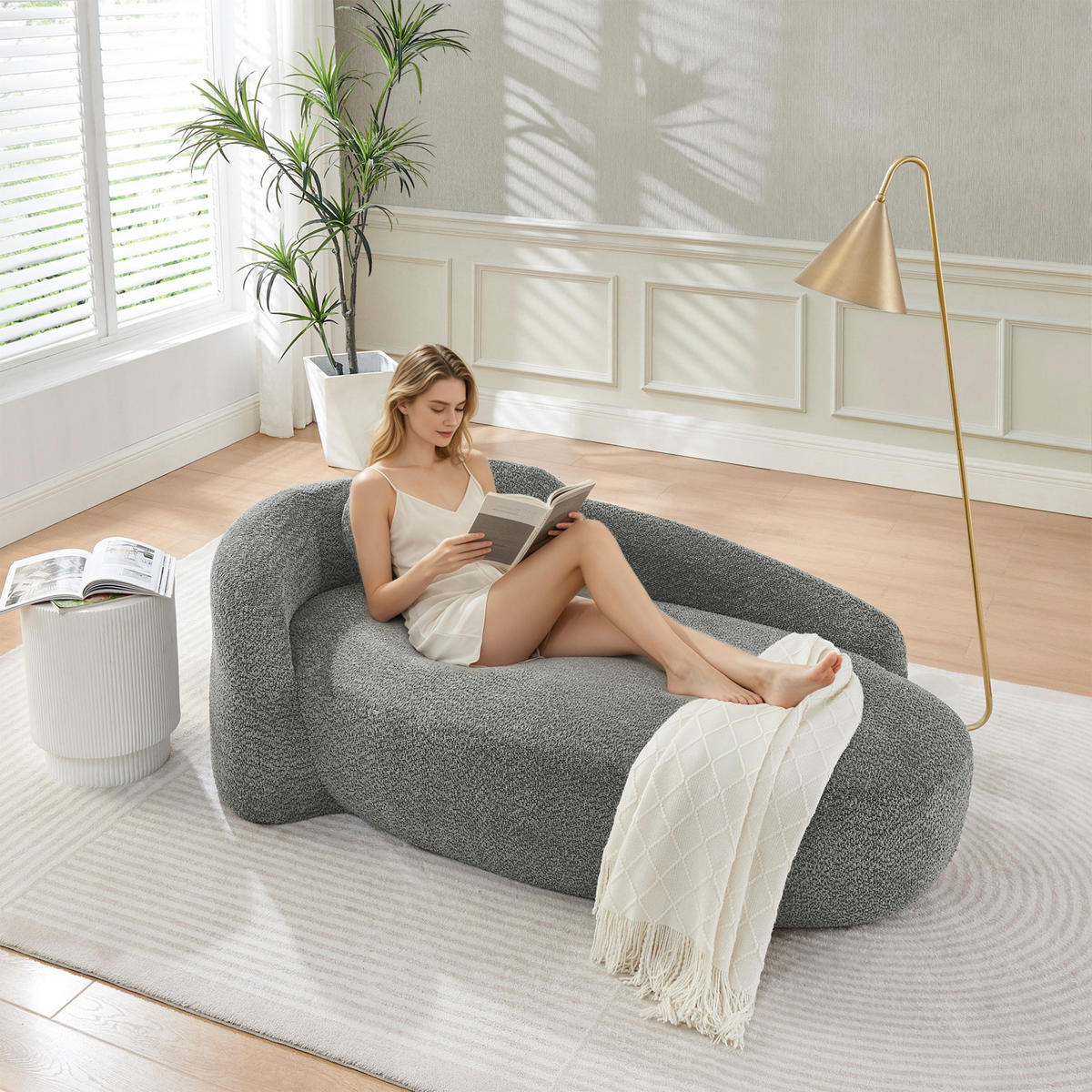 WOHNZIMMERSOFA mit Schlaffunktion und Kissen für Wohnzimmer & Schlafzimmer, Grau - Grau, Textil (67/24/38cm)