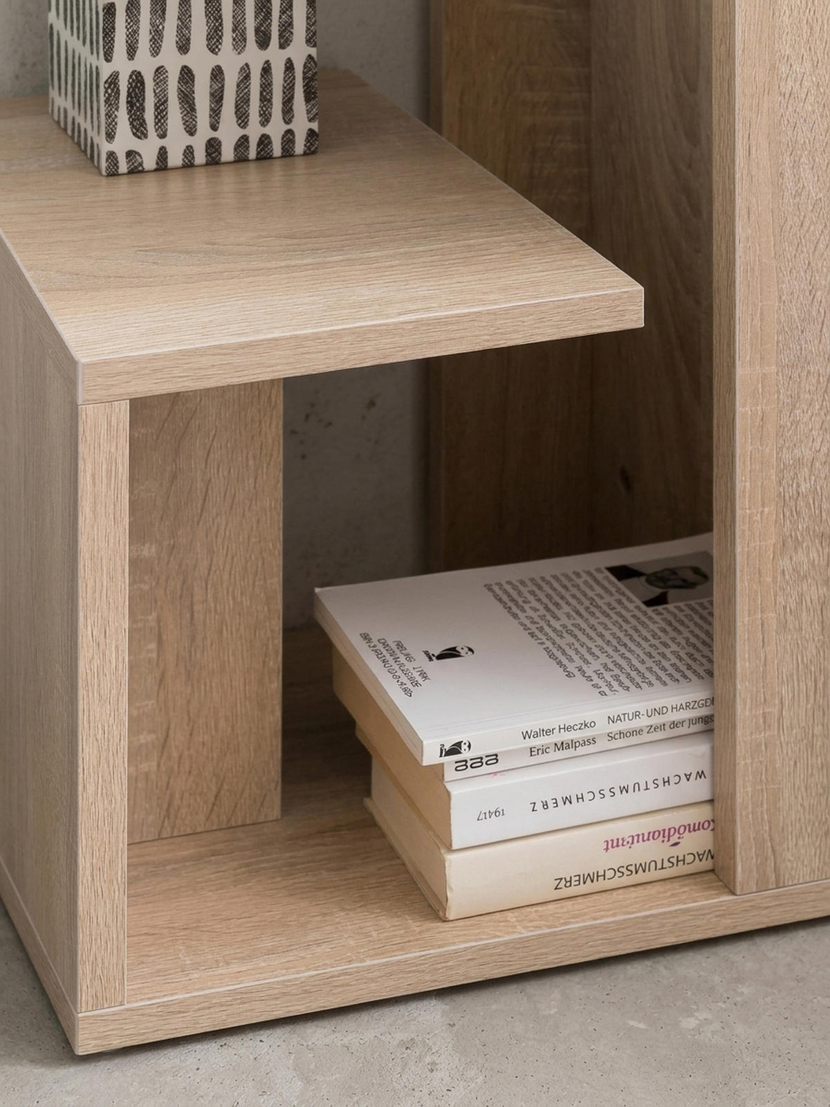 BEISTELLTISCH Holz 3 Ablagen Melaminbeschichtung BRENTA, Beige 35x30x61 cm - Beige, Holz (30/35/61cm) - KADIMA DESIGN