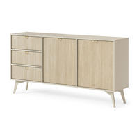 SIDEBOARD Firr, Beige, Kommode mit Schubladen - Beige, Holzwerkstoff (158/80/38cm) - Bettso