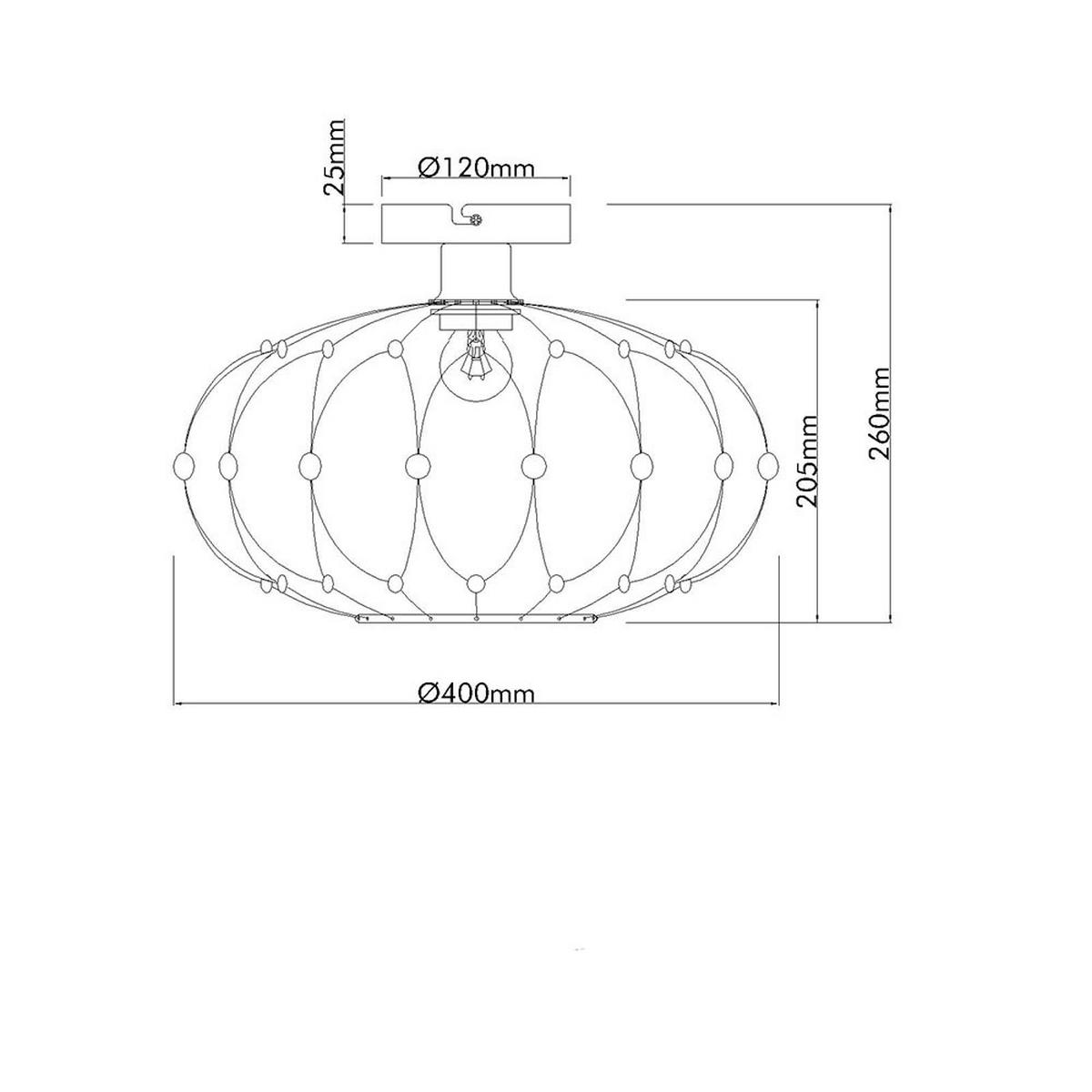 DECKENLEUCHTE GREYS, Schwarz, Gitteroptik - Schwarz, Metall (40/40/25cm) - Globo Lighting