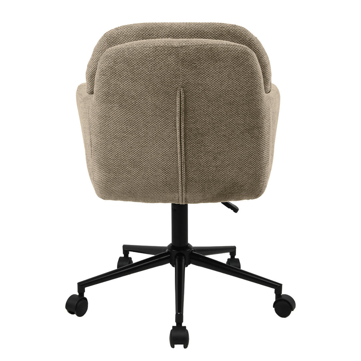 BÜRODREHSTUHL - Schwarz/Braun, Textil/Metall (61/85/61cm) - home24