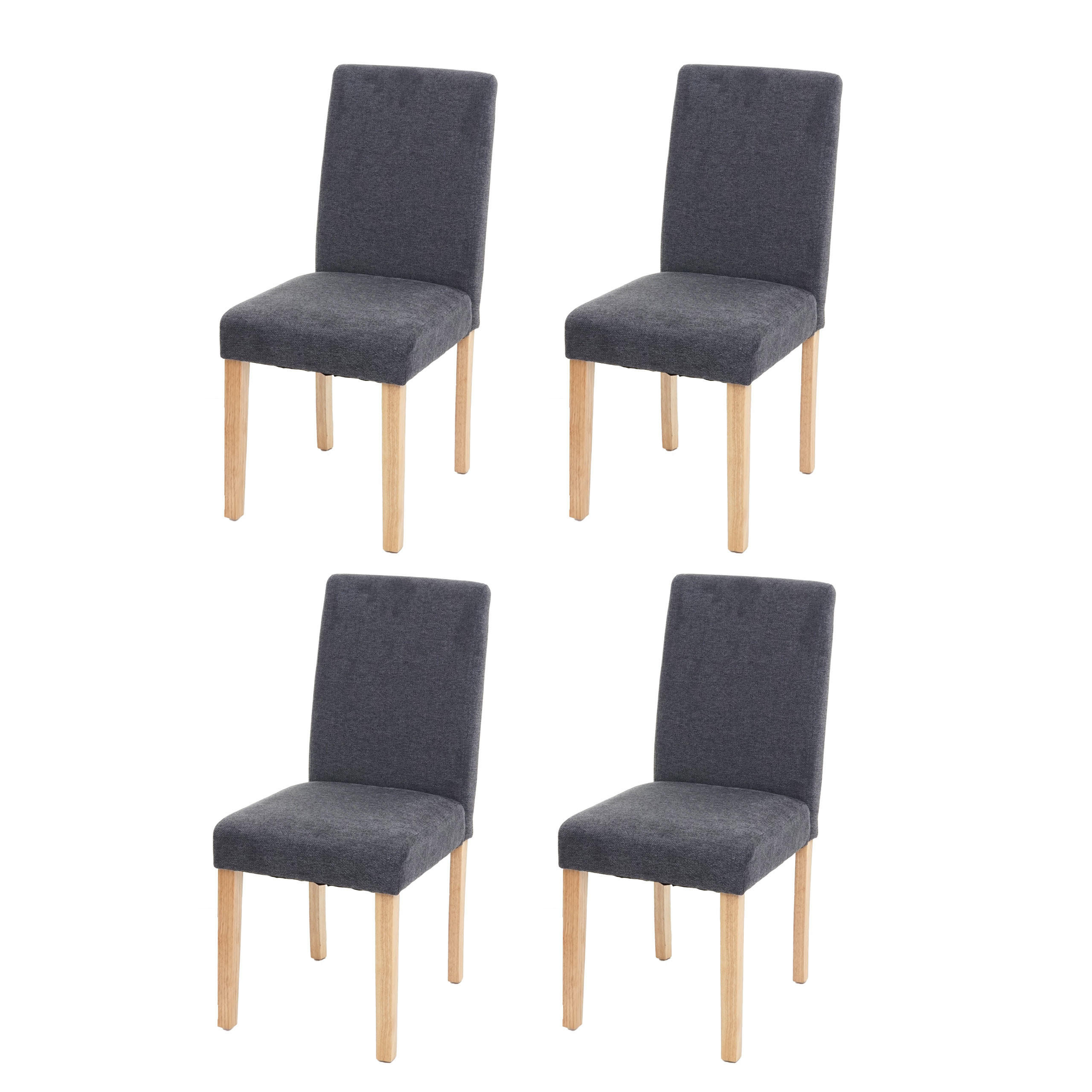 ESSZIMMERSTUHL Anthrazit, Braun 4er-Set - Anthrazit/Braun, Textil (43/90/56cm) - MCW