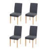 ESSZIMMERSTUHL Anthrazit, Braun 4er-Set - Anthrazit/Braun, Textil (43/90/56cm) - MCW