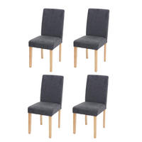 ESSZIMMERSTUHL Anthrazit, Braun 4er-Set - Anthrazit/Braun, Textil (43/90/56cm) - MCW