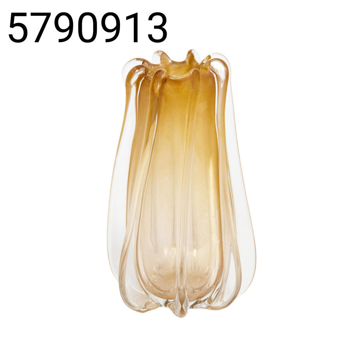 VASE Mirola - Weiß - 19/19/31 cm - Weiß, Glas (31cm) - Light & Living
