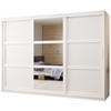 SCHWEBETÜRENSCHRANK 200/250/62 3-türig - Silberfarben/Weiß, Holz/Kunststoff (250/200/62cm) - MÖBEL KRYSPOL