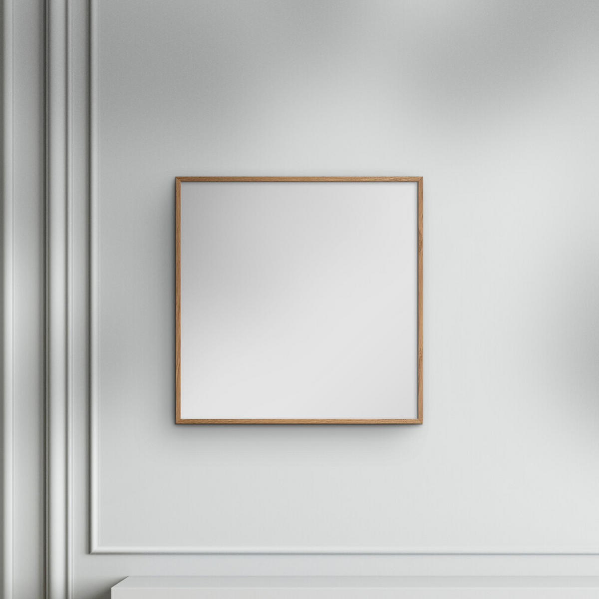SPIEGEL - Natur Eichenholz - Eichefarben, Holz/Papier (50/50/2cm) - Poster&Frame