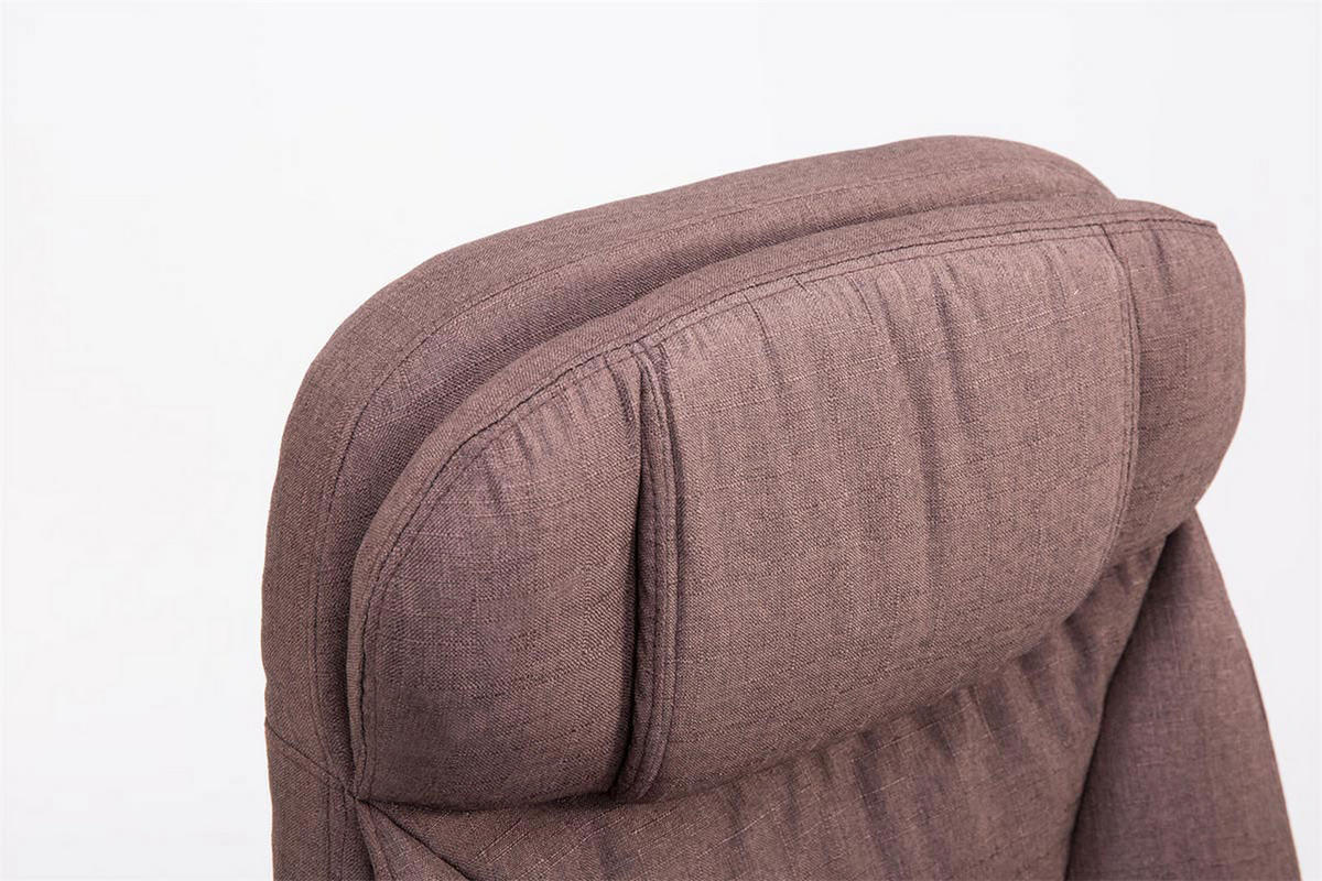BÜROSTUHL XL Troja, Stoff Braun - Braun, Textil/Metall (67/122/67cm) - TPFLiving