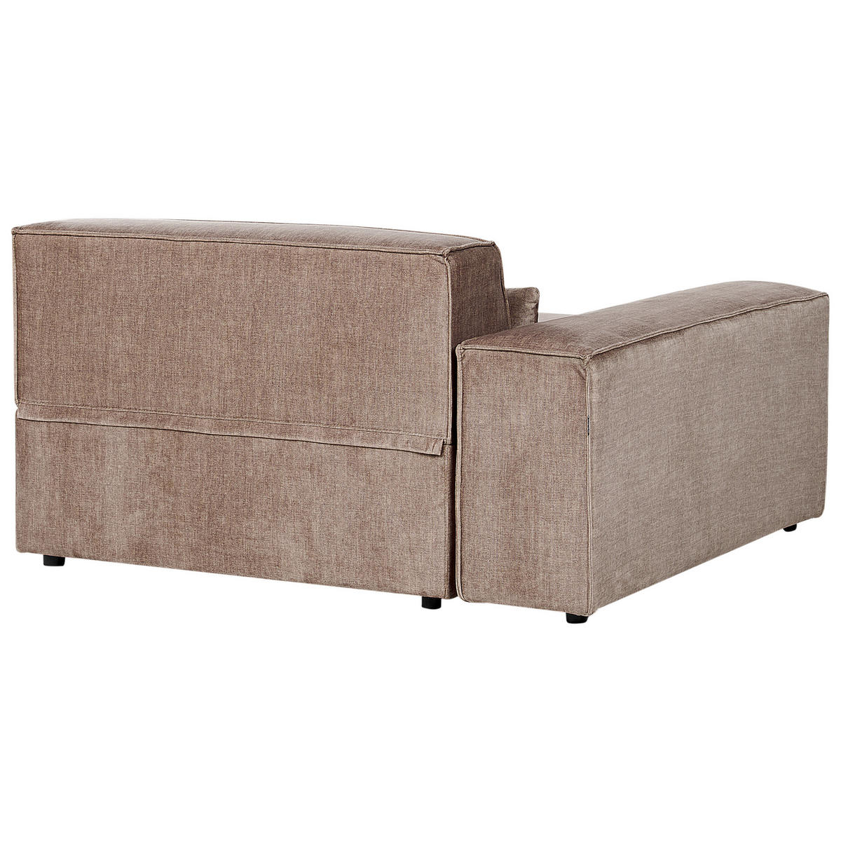 CHAISELONGUE-RECHTSSEITIGE Stoff Hellbraun Hellnar - Hellbraun/Braun, Textil (102/70/176cm) - Beliani