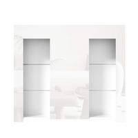 BUFFET Weiß 95/35/83 cm - Weiß, Holzwerkstoff (95/83/35cm) - PANGIVO