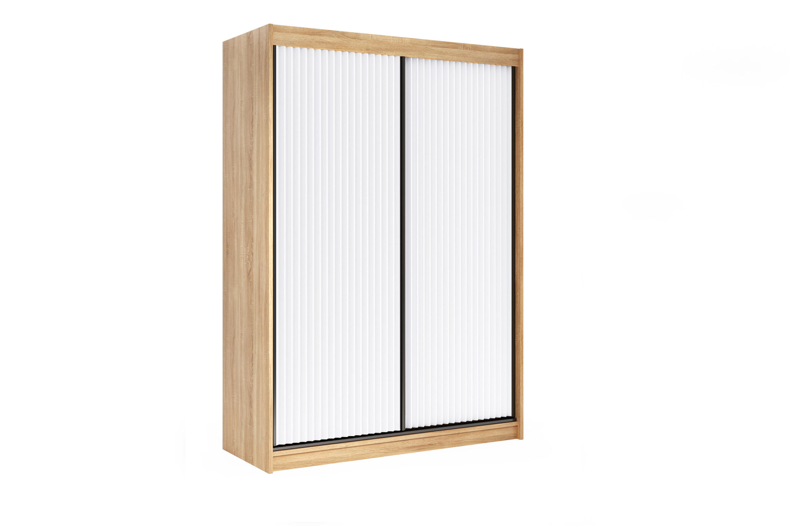 KLEIDERSCHRANK RYFLOX - 150 - Eiche Artisan|Schwarz - Schwarz/Eiche Artisan, Holzwerkstoff (150/215/61cm) - ALTDECOR