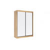 KLEIDERSCHRANK RYFLOX mit LED - 120 - Eiche Artisan|Schwarz - Schwarz/Eiche Artisan, Holzwerkstoff (120/215/61cm) - ALTDECOR