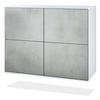 KOMMODE Rova Beton Oxid Optik - Hellgrau, Holzwerkstoff (92.5/73.5/35cm) - Vladon