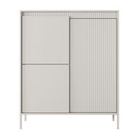 HIGHBOARD Falsetto Beige 104 cm - Beige, Holzwerkstoff/Metall (104/103.5/39.5cm) - Selsey