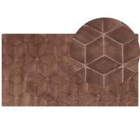 SHAGGY-KUNSTFELLTEPPICH Thatta 150/80 cm - Braun, Kunststoff (80/150cm) - Beliani